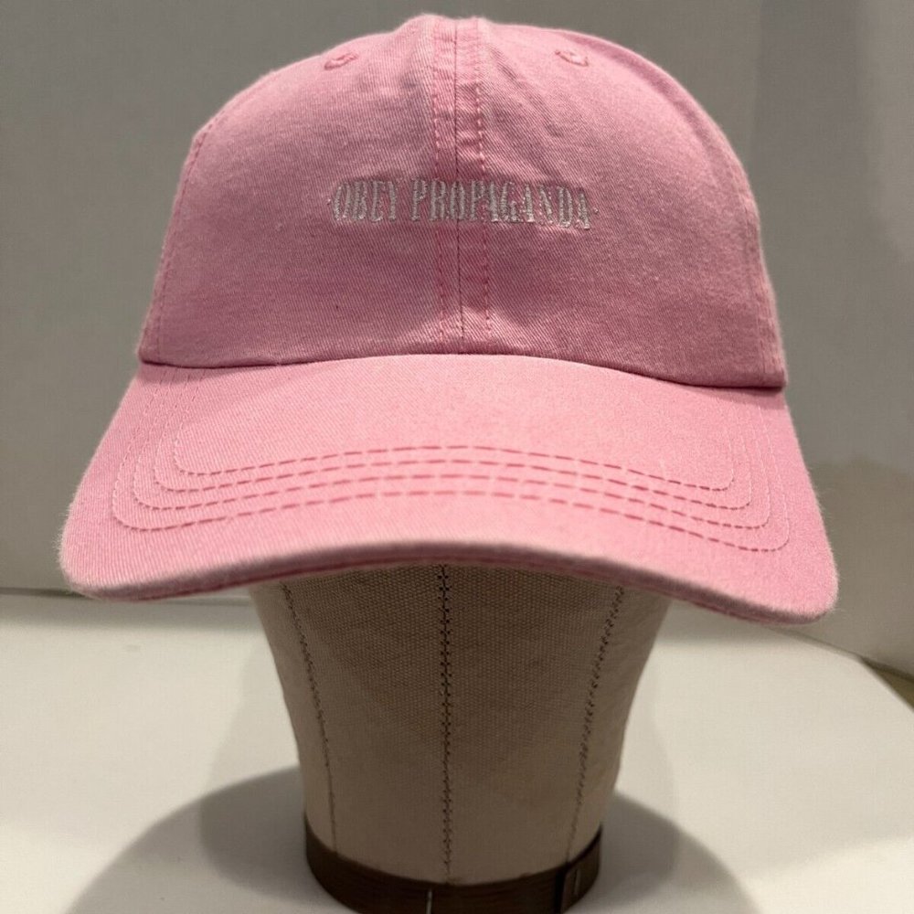 Obey Propaganda Pink Dad Hat Adjustable Adult Size Cotton, Clean